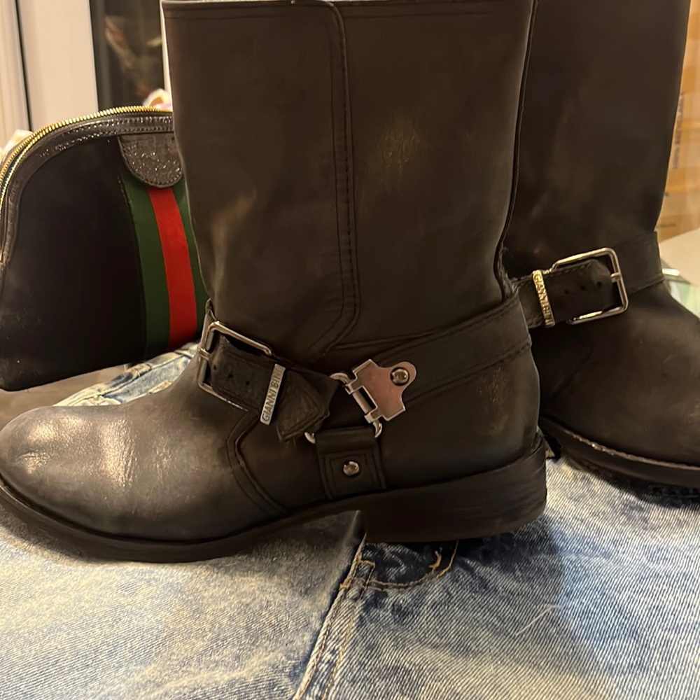size 9  GIANNI BINI Motorcycle boot